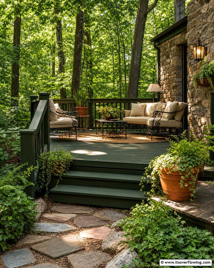 Olive Green for a Rustic Appeal - 25 Deck Color Ideas to Transform Your Outdoor Space