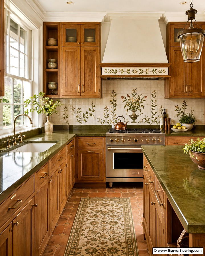 Olive Green for a Vintage Vibe - 25 Kitchen With Green Countertops Ideas for Freshness