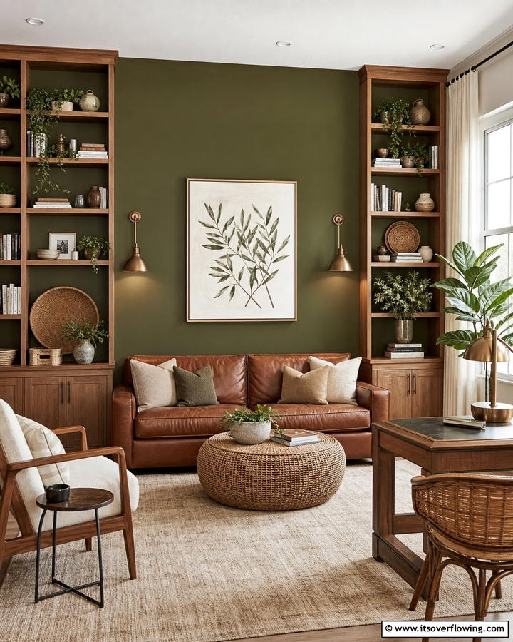 Olive Oasis - 21 Accent Wall Color Ideas for Bold Interior Transformations