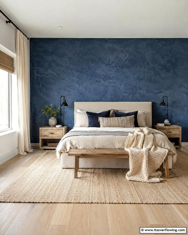 Ombre Blue Walls - 25 Moody Blue Bedroom Ideas for a Relaxing Space