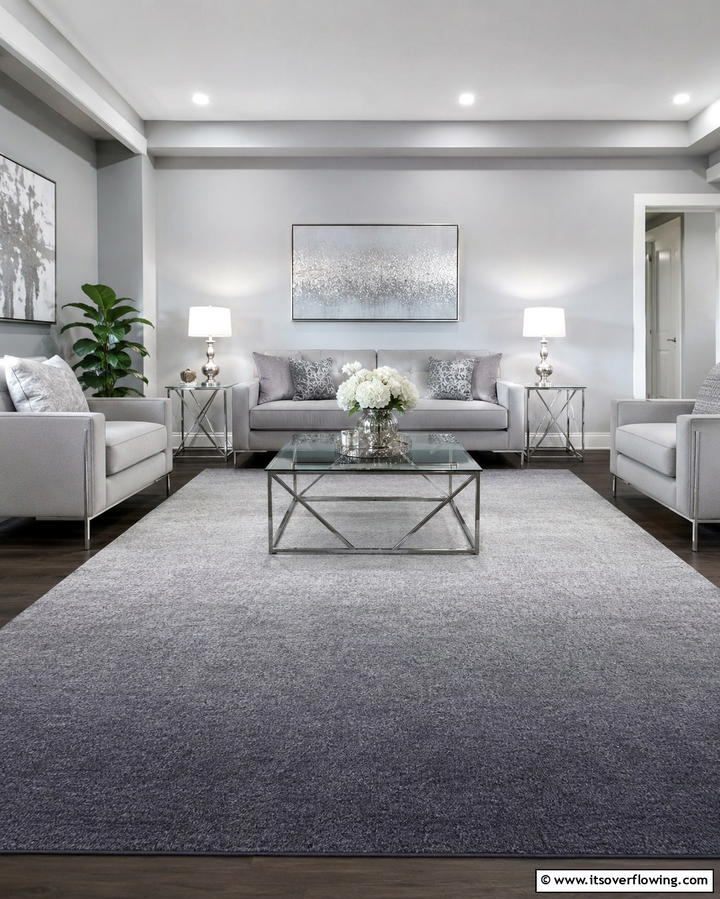 Ombre Carpets for Subtle Gradient Effects - 25 Living Room Carpet Ideas for Cozy Comfort