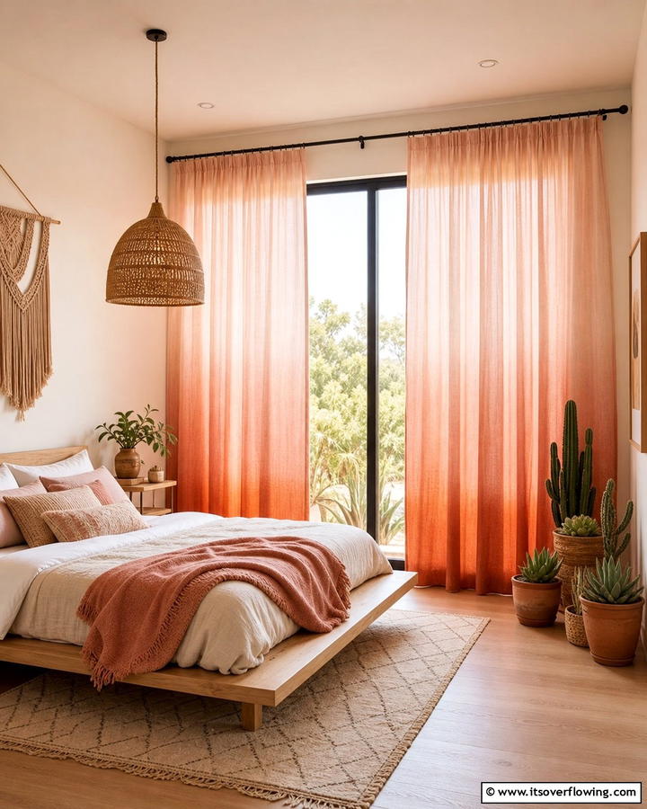 Ombre Curtain Designs - 20 Boho Curtain Ideas to Enhance Your Home’s Style