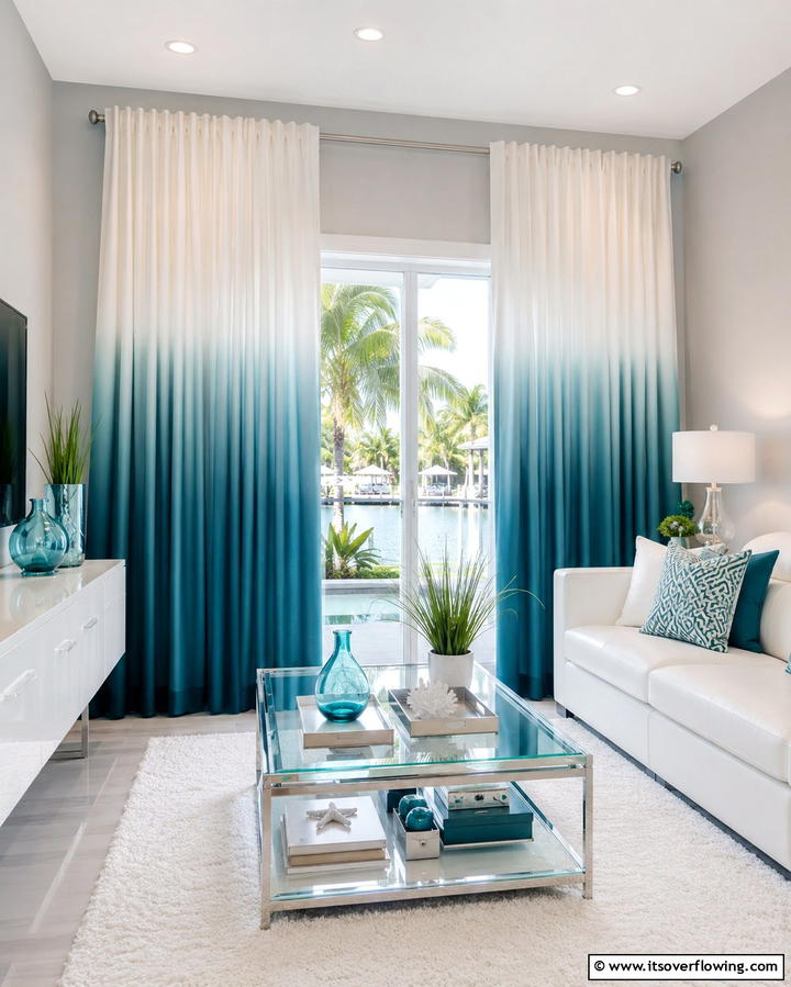 Ombre Curtains for a Gradient Effect - 25 Sliding Door Curtain Ideas for Privacy and Style