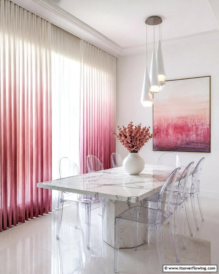 Ombre Curtains for a Modern Edge - 25 Elegant Dining Room Curtain Ideas to Transform Your Space