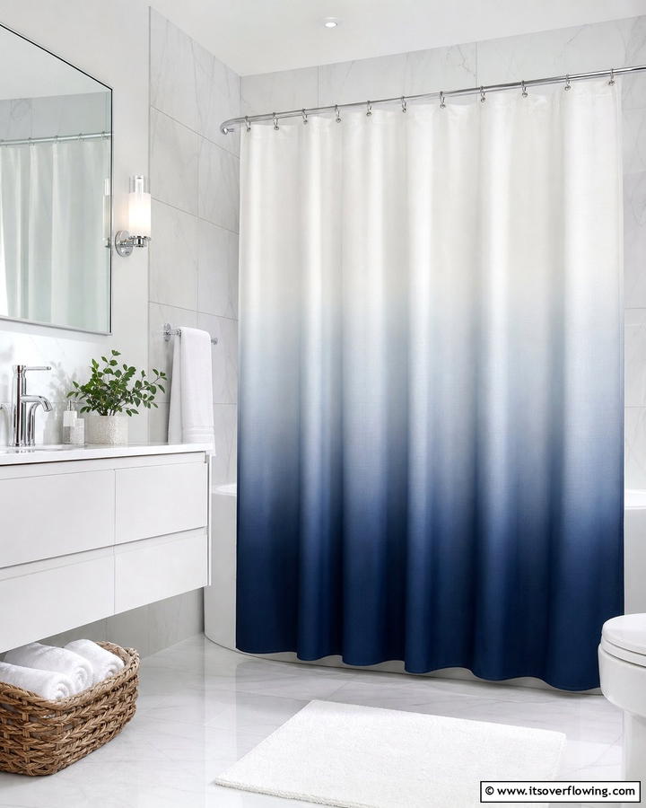 Ombre Designs for Gradient Beauty - 25 Shower Curtain Ideas to Refresh Your Bathroom