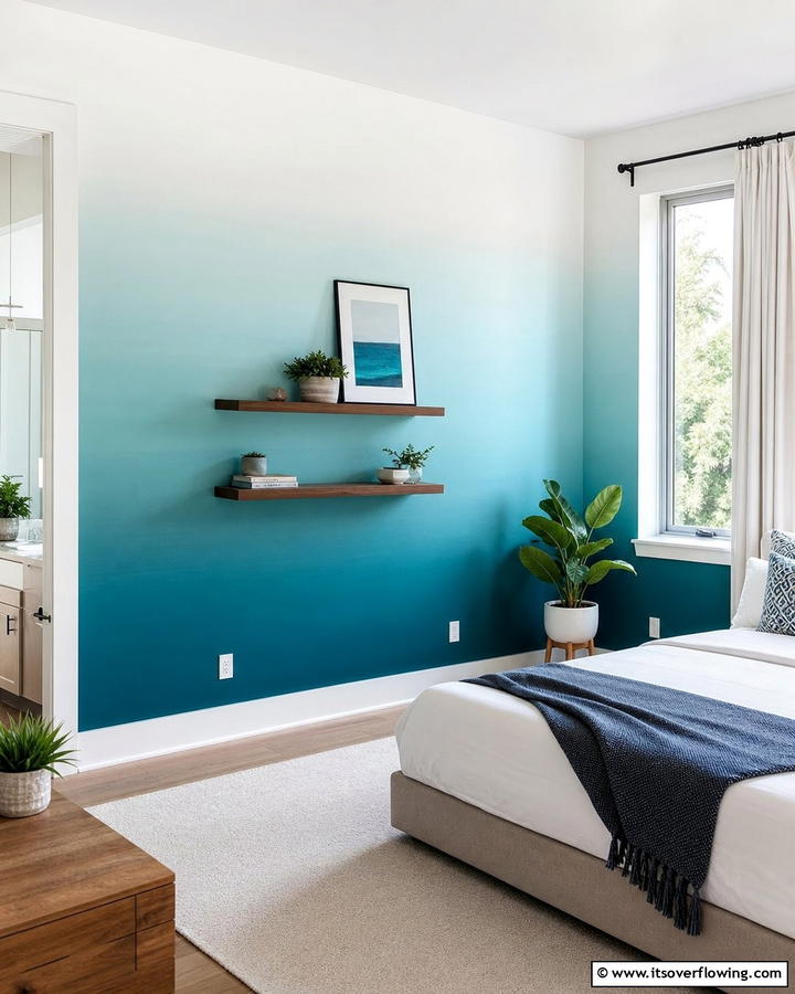 Ombre Effects - 21 Creative Bedroom Wall Painting Ideas for Stylish Rooms
