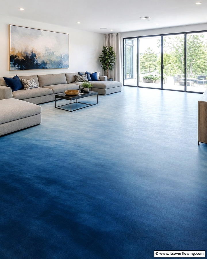 Ombre Floors for a Gradual Color Gradient - 25 Painted Floor Ideas to Revitalize Your Home
