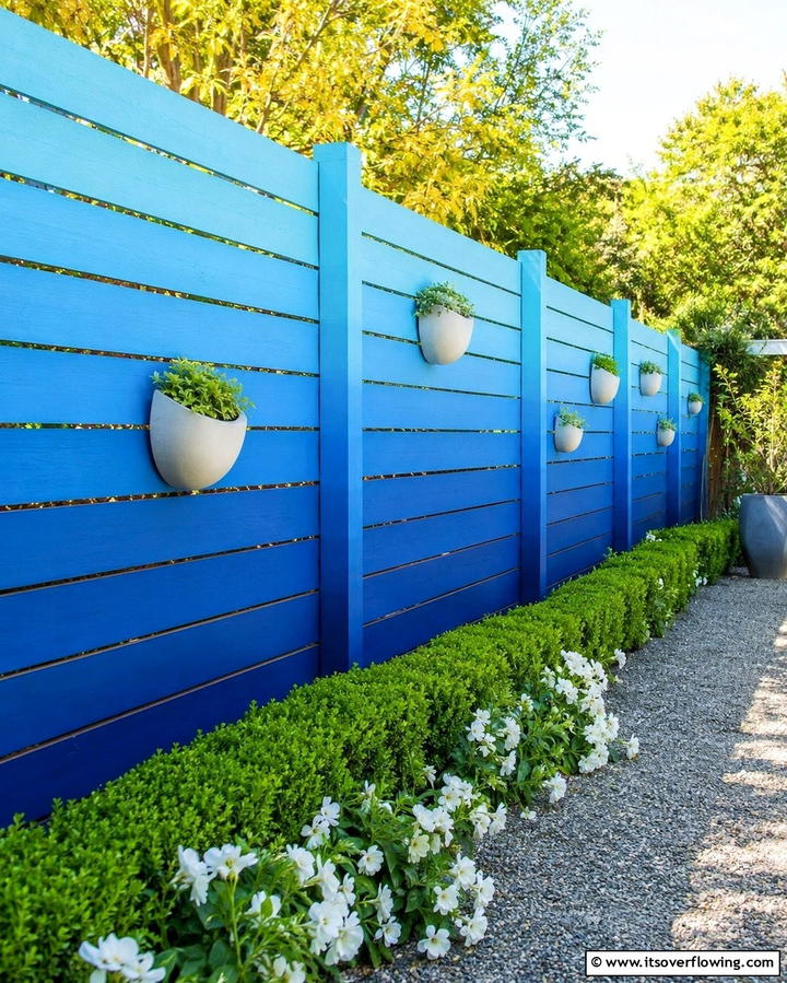 Ombre Gradient Design - 25 Fence Painting Ideas to Refresh Your Outdoor Space