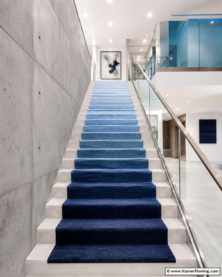 Ombre Gradient Runners - 25 Stair Runner Ideas for Safety and Style in Your Home