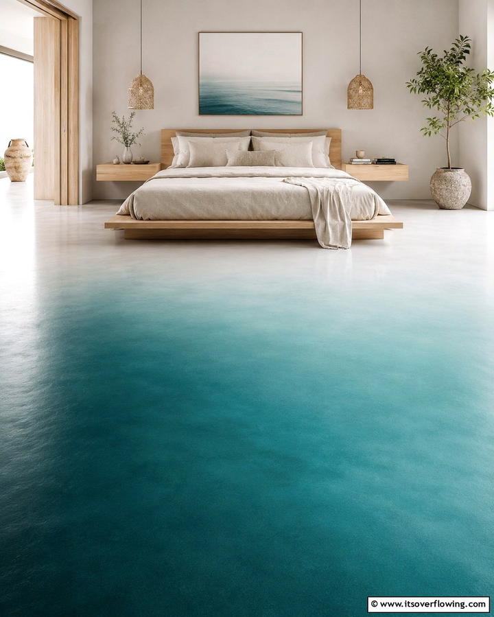 Ombre Gradient - 25 Painted Floor Ideas to Revitalize Your Home