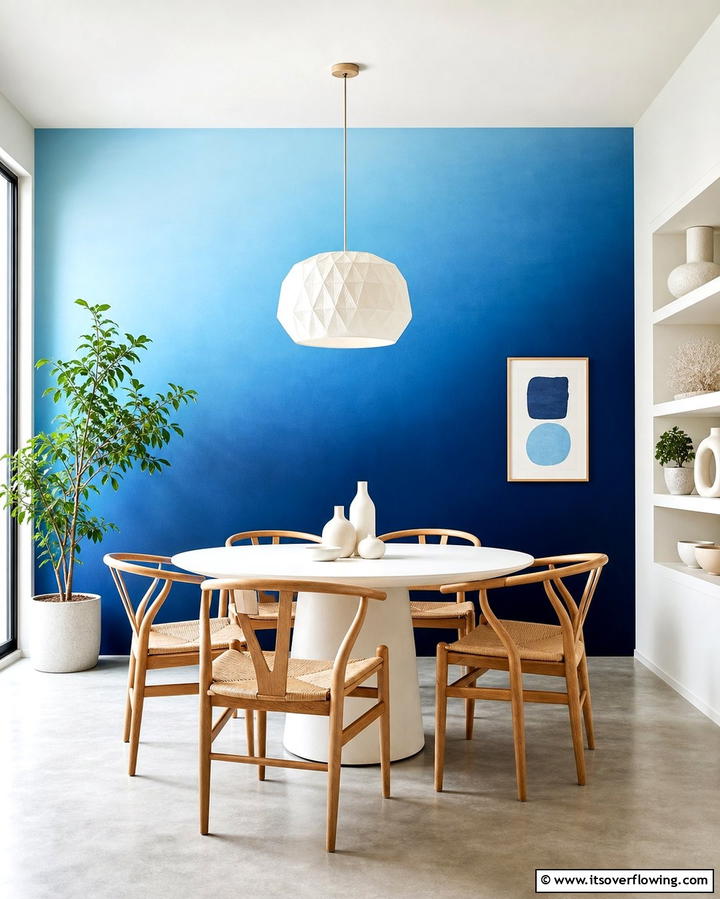 Ombre Walls for a Gradient Effect - 25 Vibrant Colorful Dining Room Ideas for a Fun Space