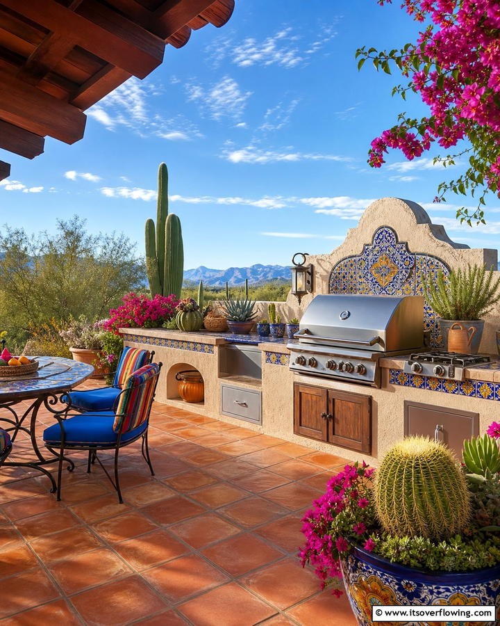 Open Air Cooking Stations - 20 Mexican Outdoor Kitchen Ideas for Vibrant Spaces