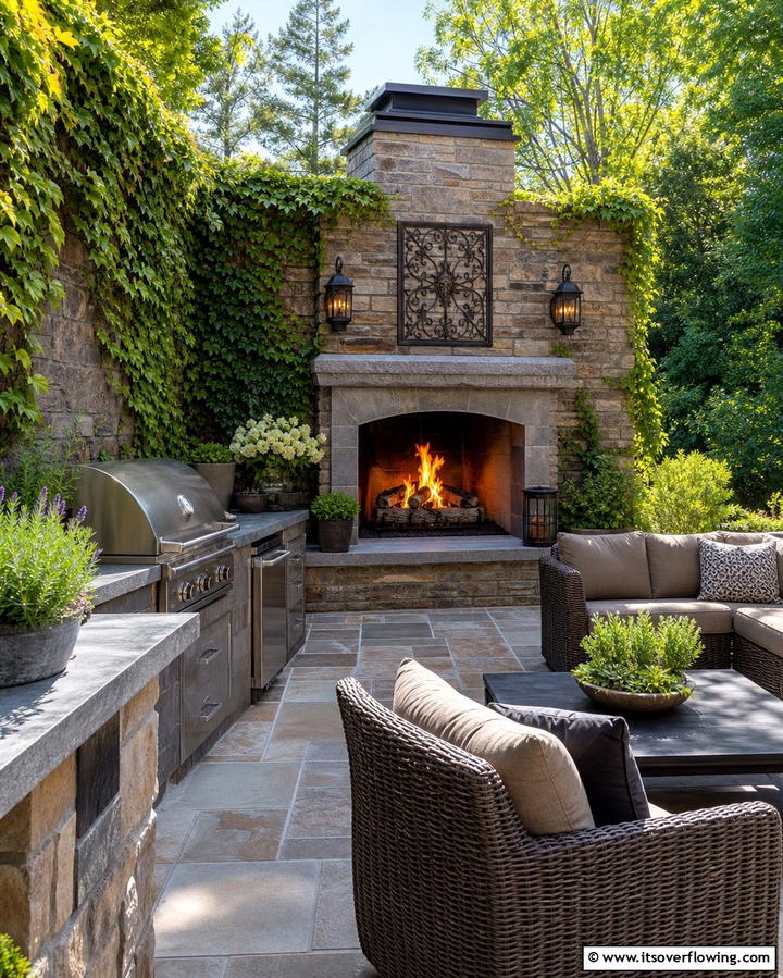Open Air Fireplace Kitchen - 21 Small Outdoor Kitchen Designs for Compact Entertaining