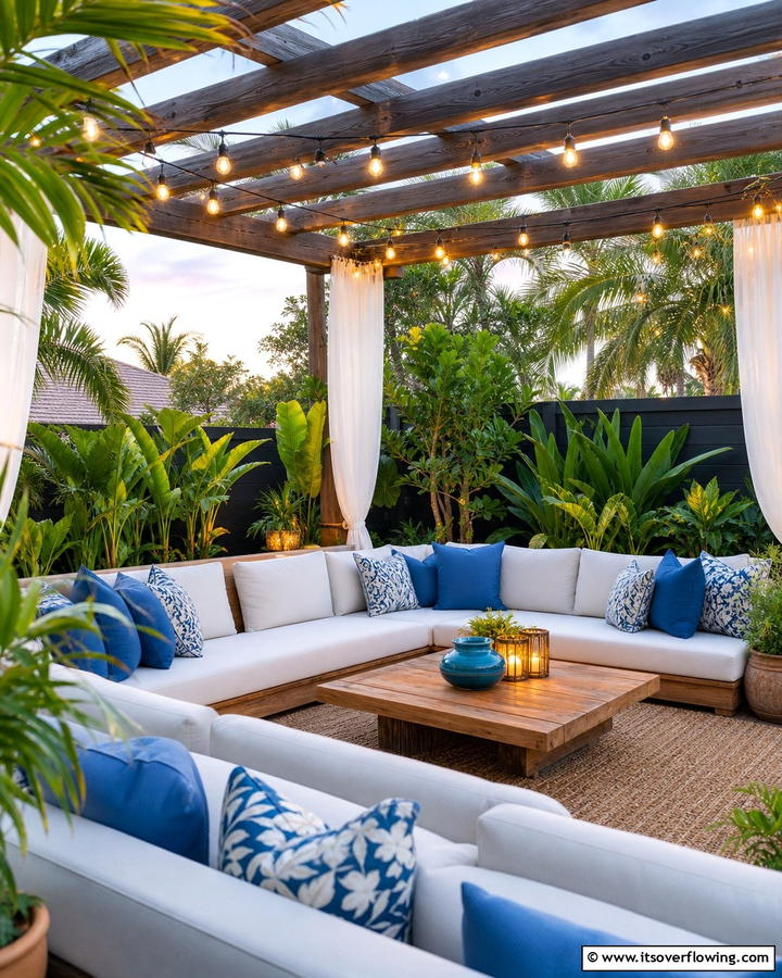 Open Air Lounge Retreat - 21 Outdoor Living Room Ideas for Relaxation & Entertaining