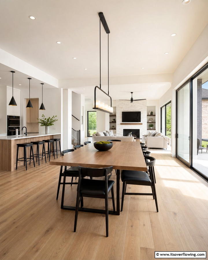 Open Concept Dining Room - 21 Dining Room Design Ideas for Elegant Gatherings