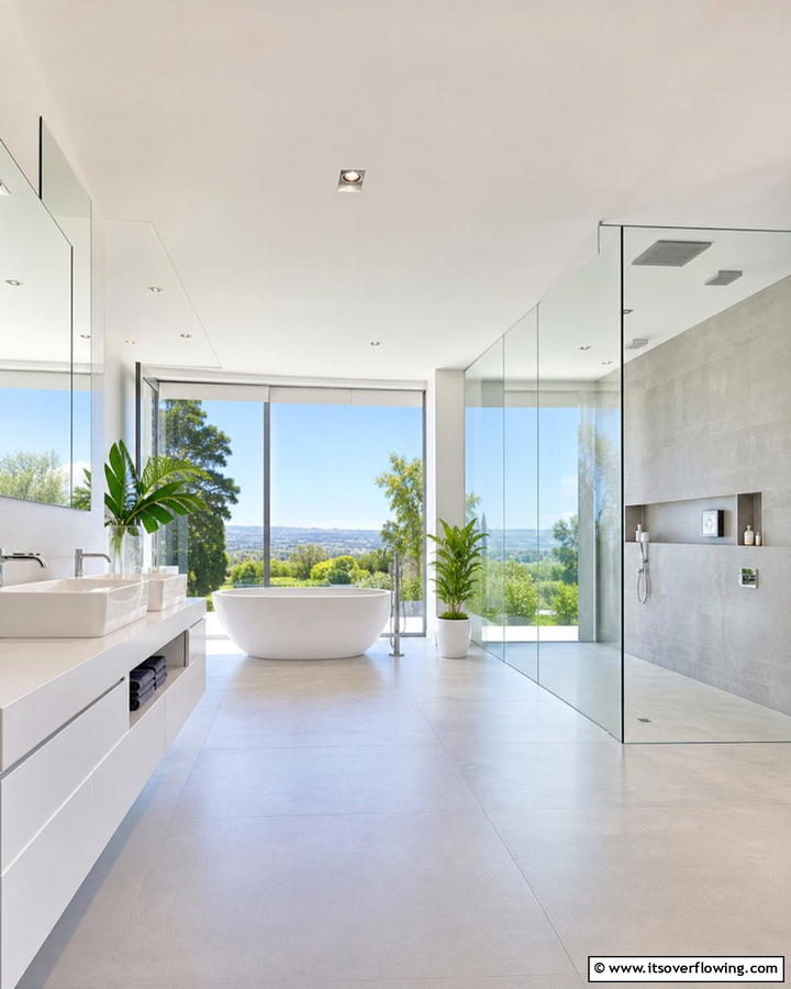 Open Concept Layout - 21 Modern Bathroom Ideas for a Luxurious Spa Experience