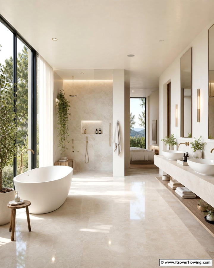 Open Concept Layout - 21 Primary Bathroom Design Ideas for Modern Homes