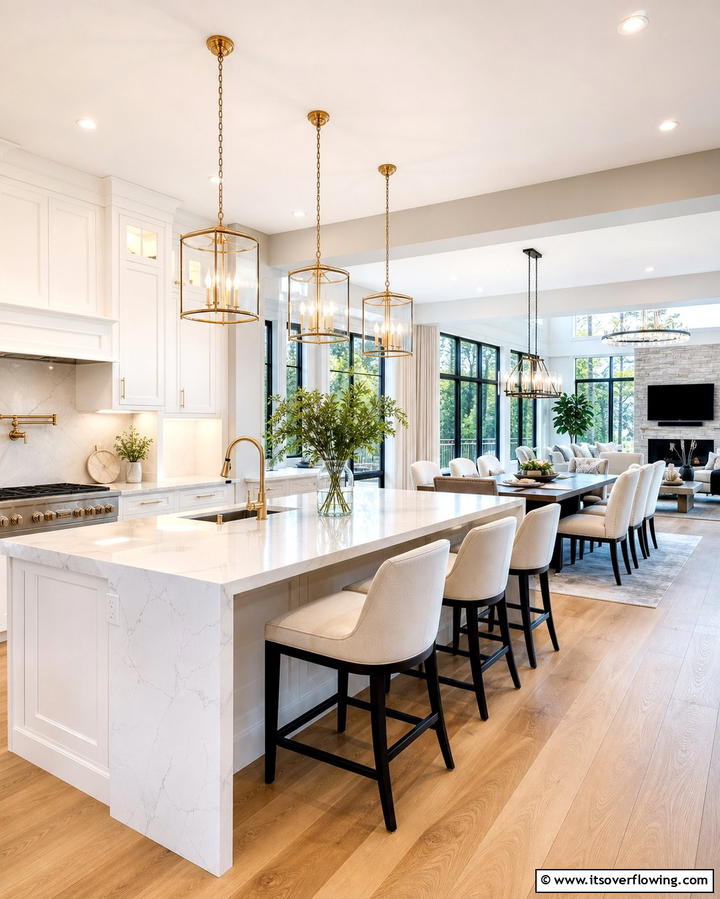 Open Concept Layouts - 21 Luxury Kitchen Ideas for a High-End Culinary Experience