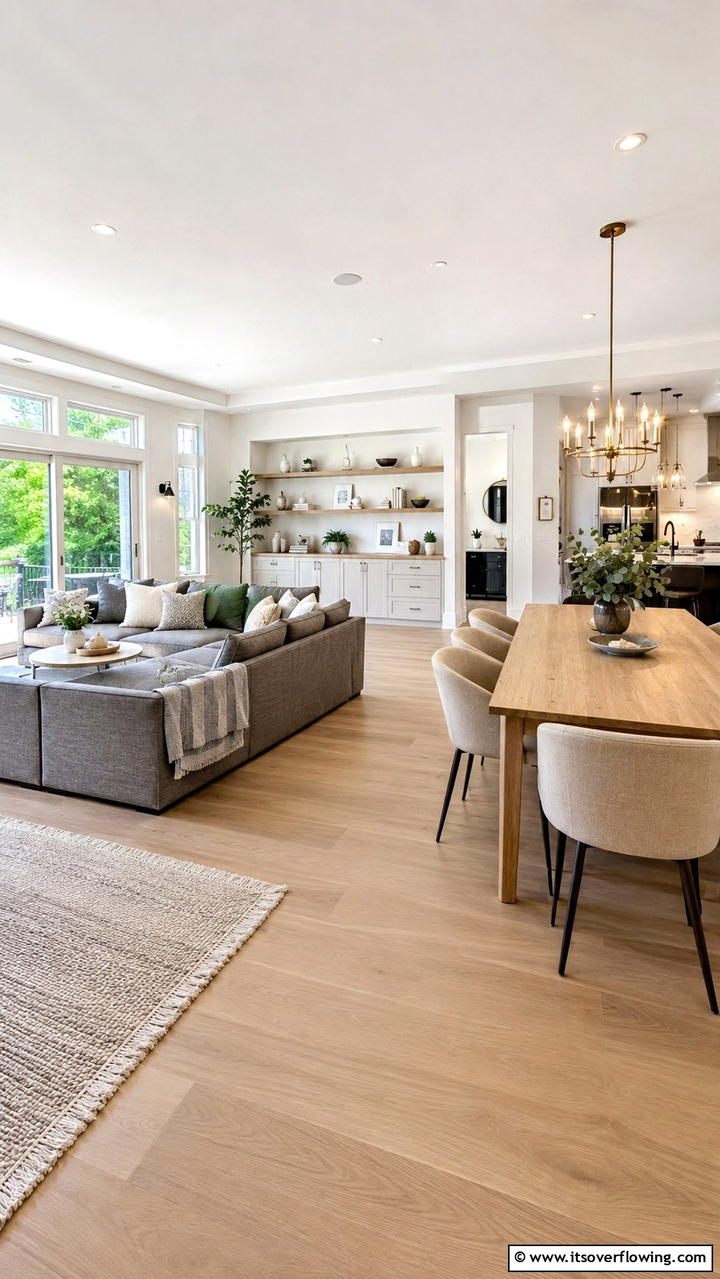 Open Concept Living - 30 Grey and Beige Living Room Ideas- Warm Minimalist Designs