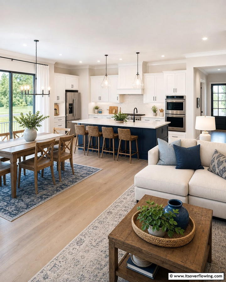 Open Concept Living SpacesOne - 25 Modern Cape Cod House Ideas for Coastal Living