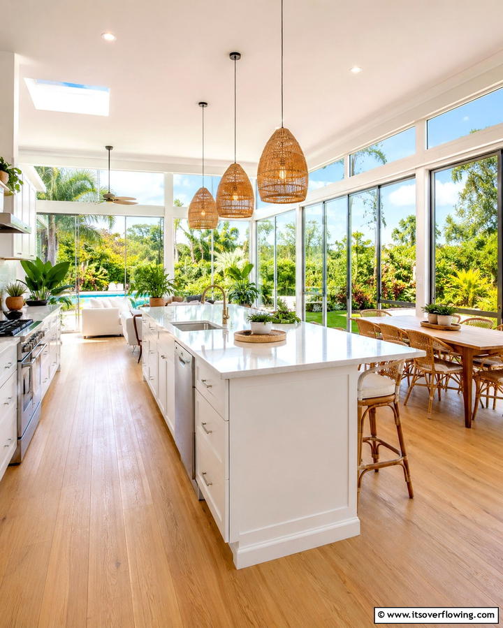Open Concept Sunroom Kitchen - 20 Sunroom Kitchen Ideas for a Bright Cooking Space