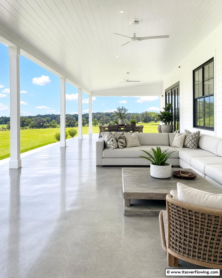 Open Concept Veranda - 21 Modern Front Porch Ideas for Welcoming Entryways