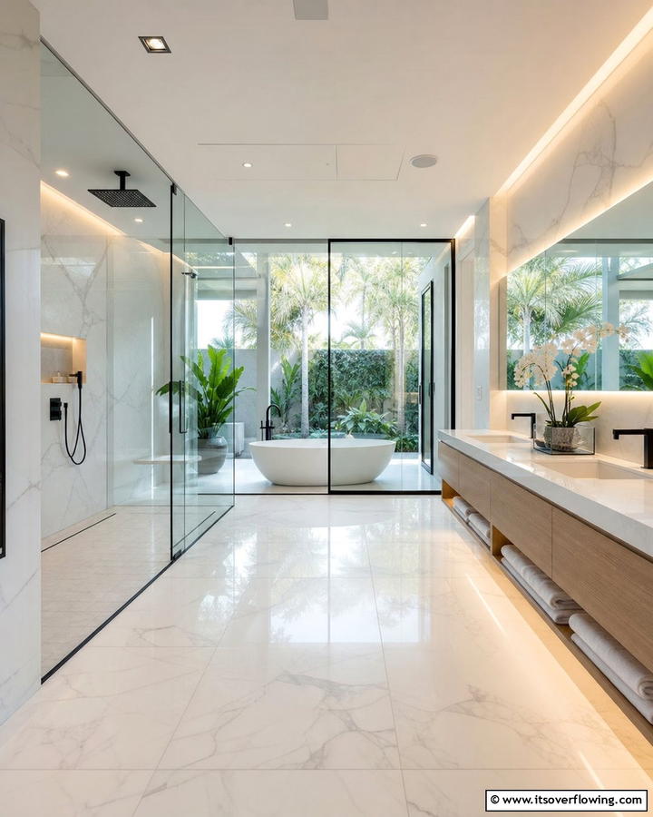 Open Concept Wet Room - 30 Modern Wet Room Ideas for Sleek Bathroom Functionality