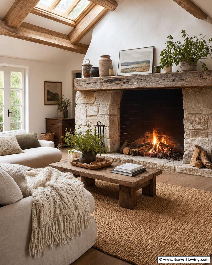 Open Fireplace for Rustic Charm - 20 Scandinavian Fireplace Ideas for Cozy Homes