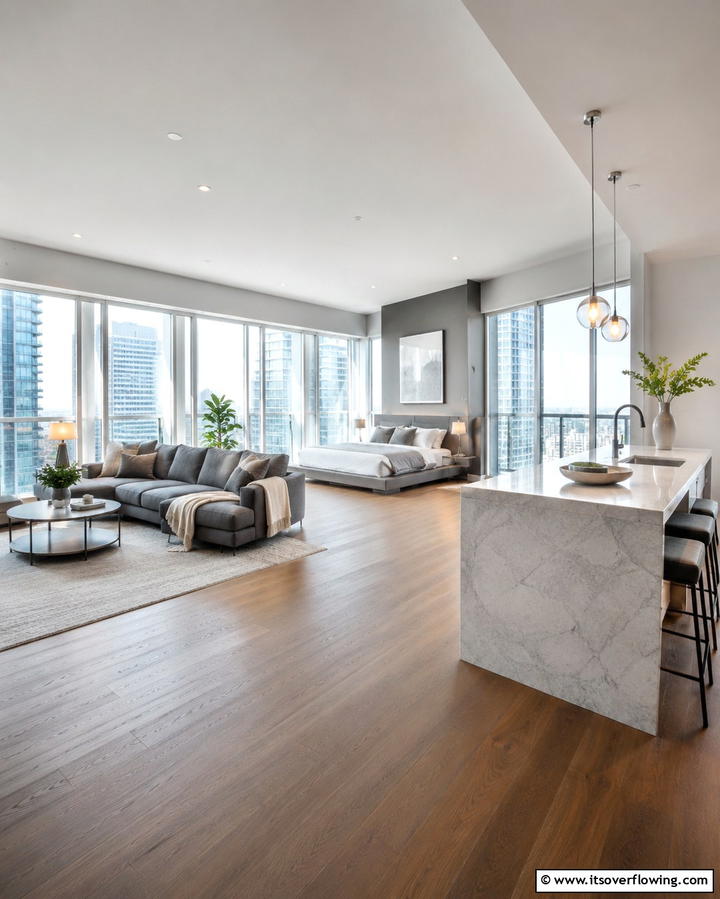 Open Floor Concept - 30 Bachelor Room Ideas for Modern Masculine Spaces