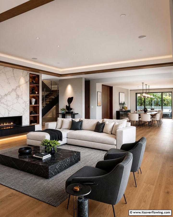 Open Floor Concept - 25 Large Living Room Ideas for Spacious Comfort