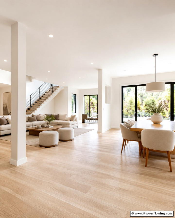 Open Floor Plan - 30 Serene Zen Living Room Ideas for Mindfulness