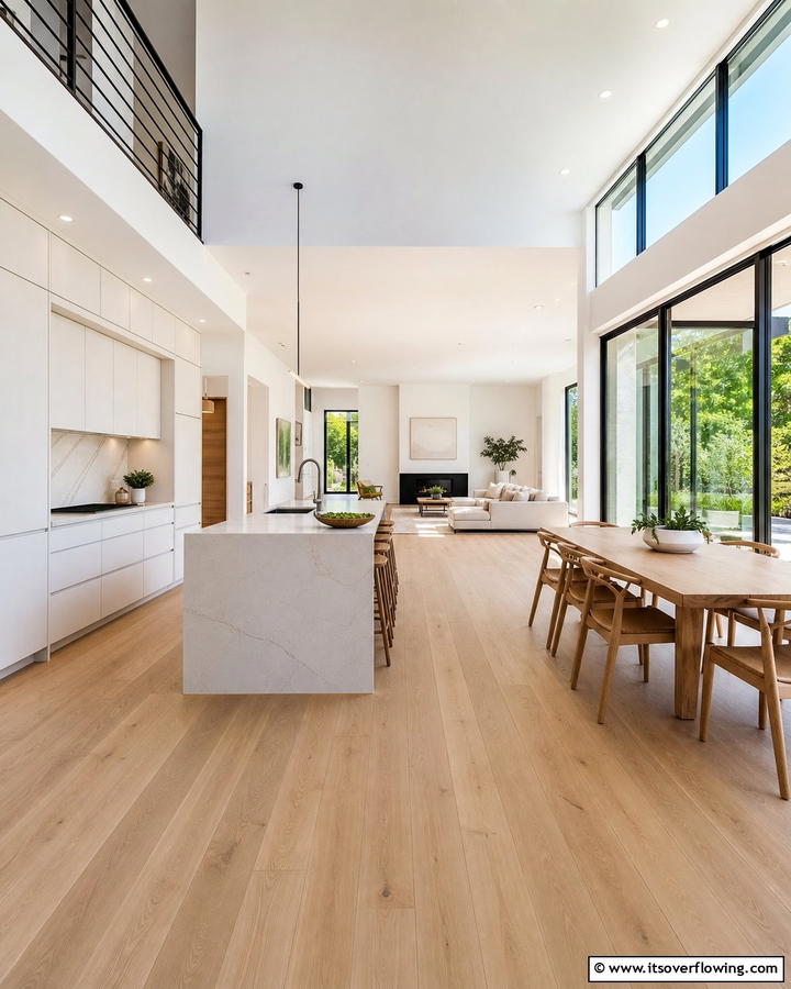 Open Floor Plan Layout - 21 Minimalist Kitchen Ideas for Clean & Functional Spaces