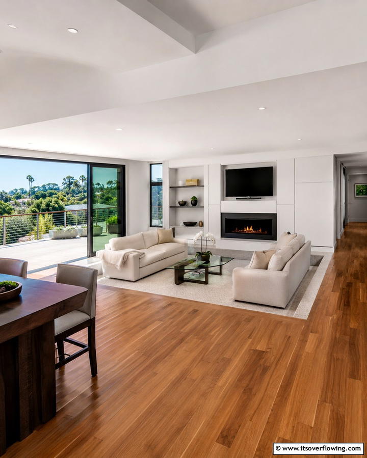 Open Floor Plan Transition - 25 Sunken Living Room Ideas for a Modern and Cozy Space