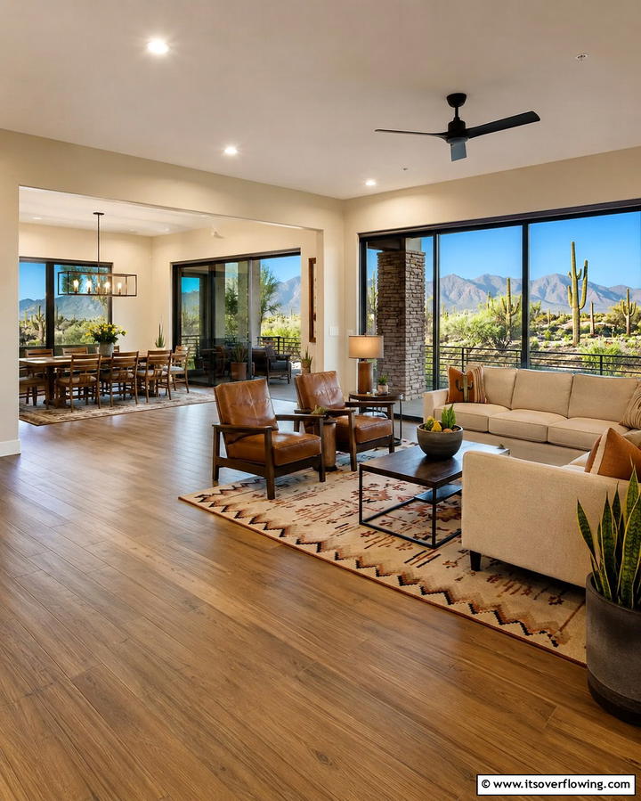 Open Floor Plans - 25 Southwest Living Room Ideas for a Cozy Vibe