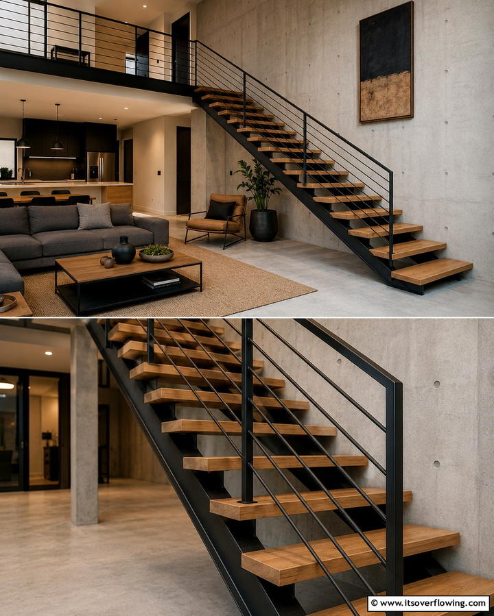 Open Metal Staircases - 25 Loft-style Living Room Ideas for Modern Homes