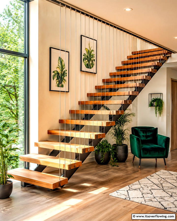 Open Riser Modern Staircase - 30 Modern Staircase Ideas- Sleek & Architectural Designs