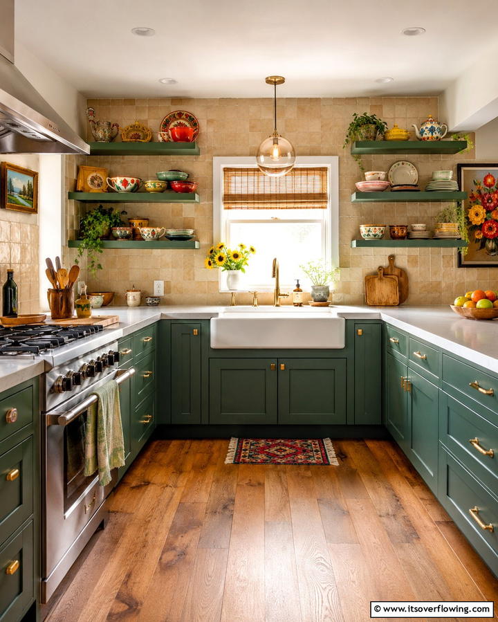 Open Shelving - 30 Retro 70s Kitchen Ideas for a Funky Vintage Makeover