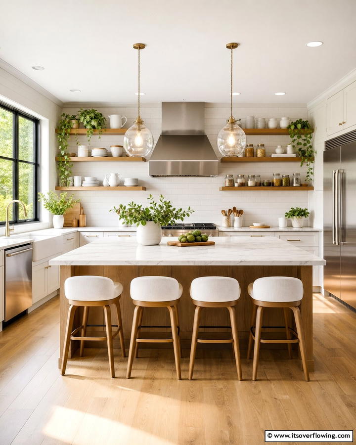 Open Shelving Cabinets - 21 Kitchen Cabinet Ideas for Every Style and Budget