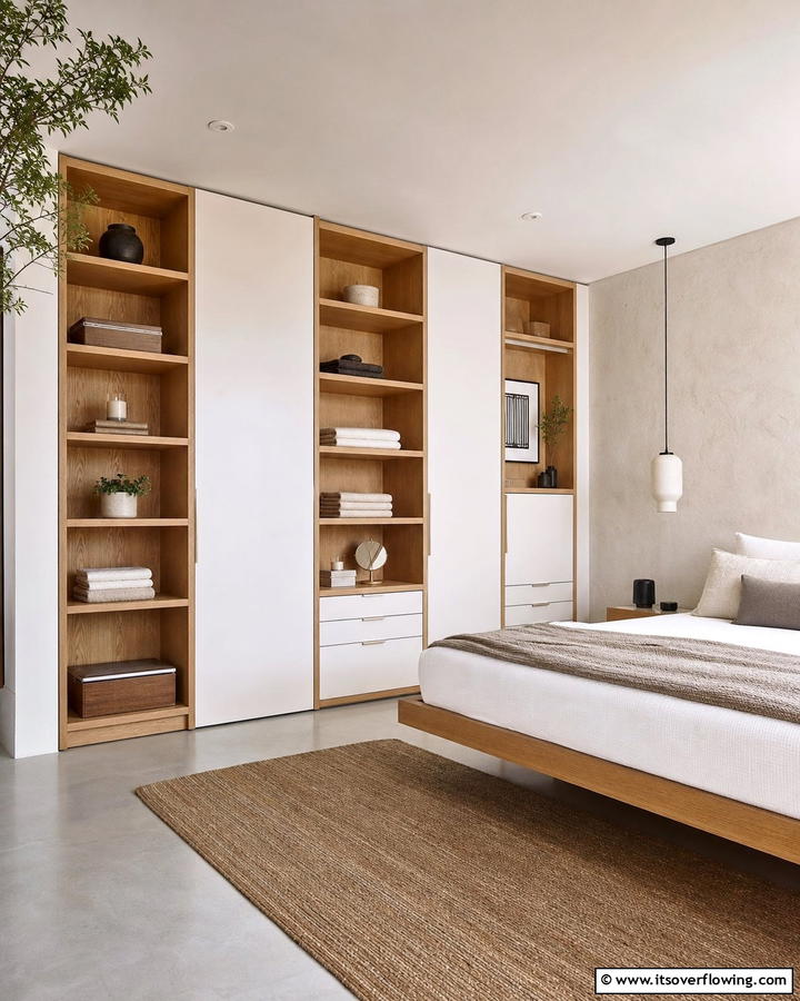 Open Shelving Combinations - 21 Space-Saving Built-In Wardrobe Ideas for Organized Homes