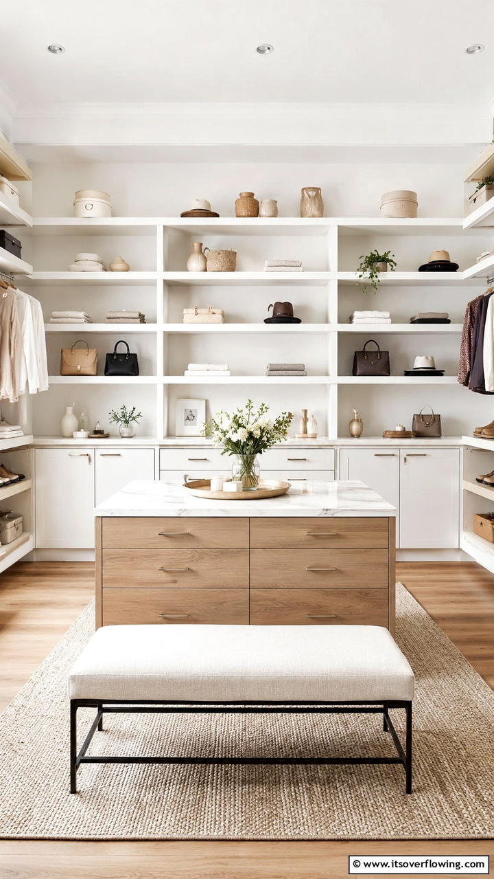 Open Shelving Concepts - 30 Dressing Room Ideas for Organized Luxury