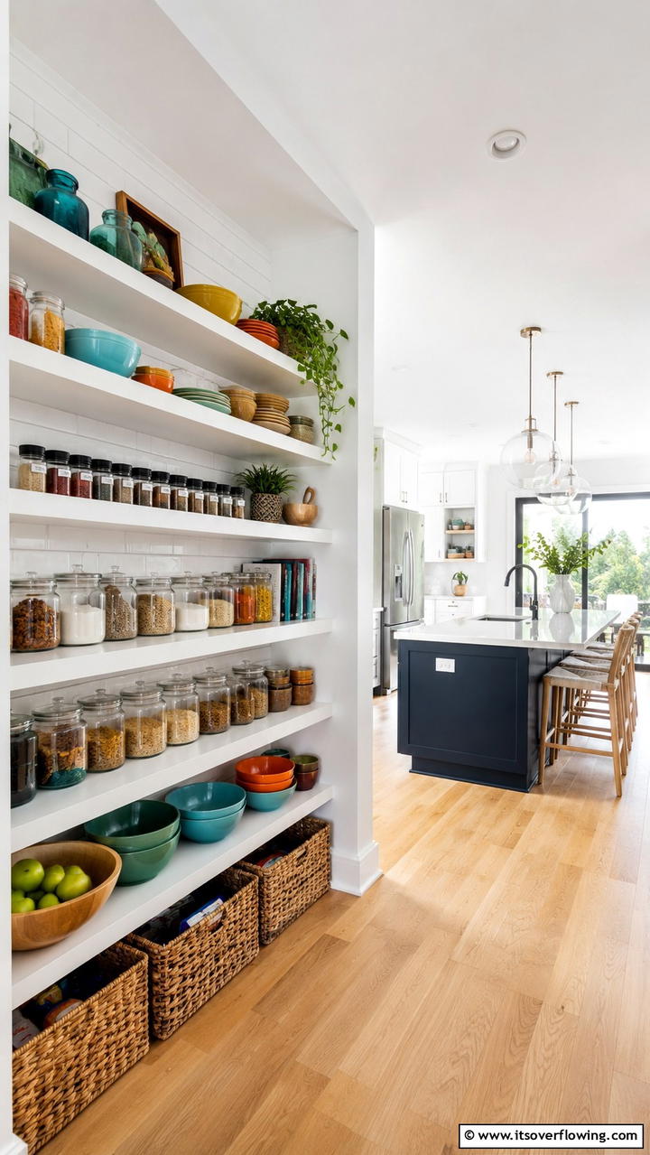 Open Shelving Corner Pantry - 30 Corner Pantry Ideas to Maximize Kitchen Storage