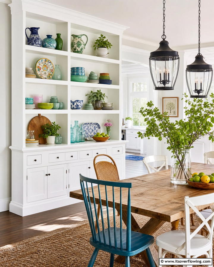 Open Shelving Hutch for Display - 20 Dining Room Hutch Ideas for Storage and Style