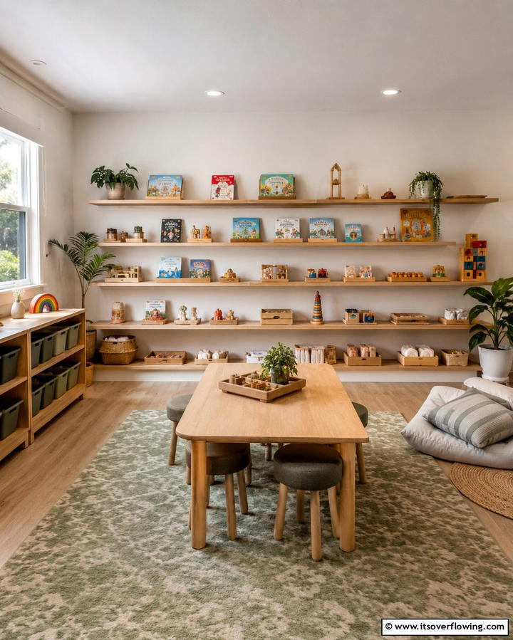 Open Shelving Systems - 25 Playroom Storage Ideas to Keep Your Kids’ Space Organized