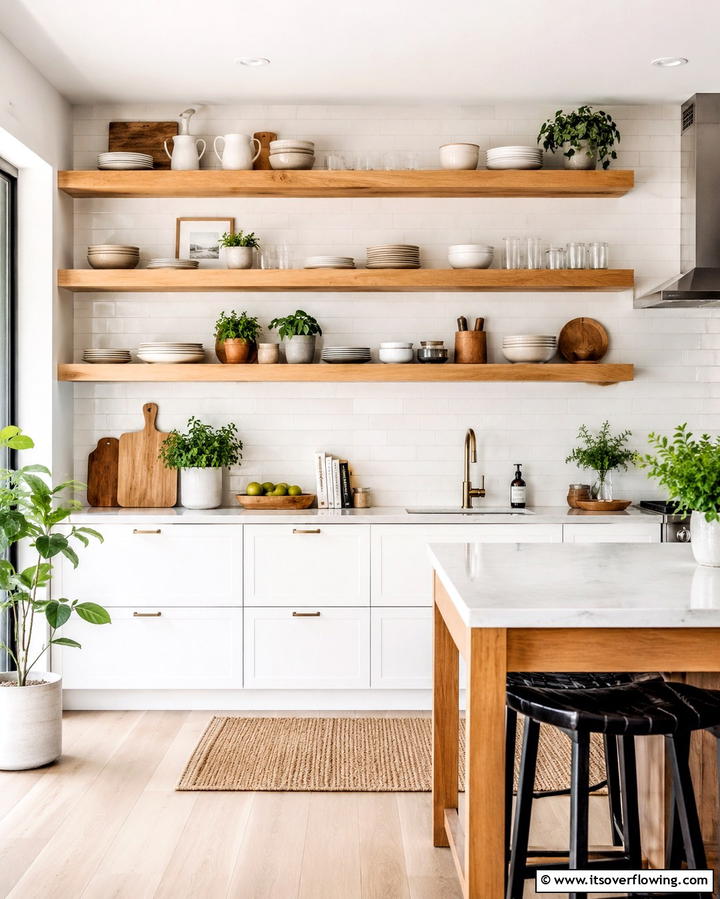 Open Shelving for Display and Accessibility - 25 Kitchen Diner Ideas for a Functional and Stylish Space