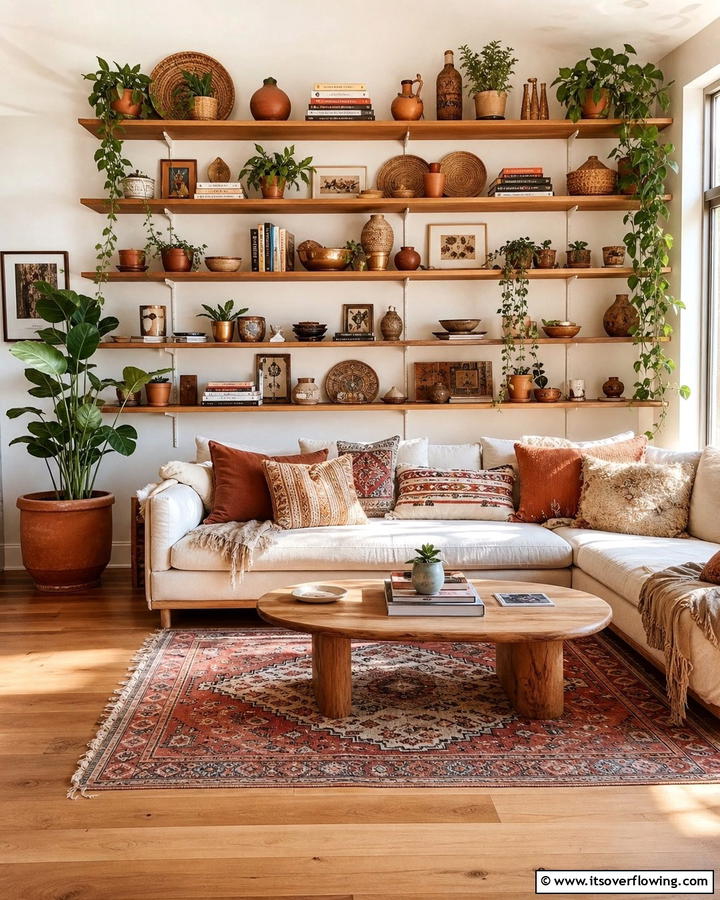 Open Shelving for Display - 25 Bohemian Interior Design Ideas for a Chic Home
