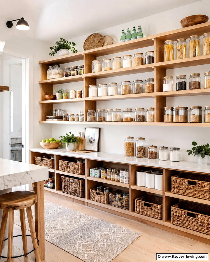 Open Shelving for Easy Access - 25 Open Pantry Ideas to Organize Your Kitchen
