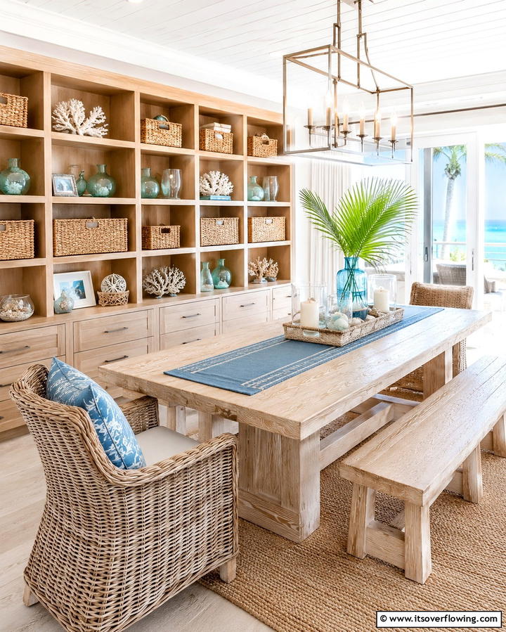 Open Shelving with Baskets - 30 Dining Room Storage Ideas for Clutter-Free Entertaining
