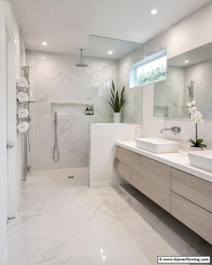 Open Shower Concepts - 25 Aesthetic Bathroom Ideas for a Spa-Like Retreat