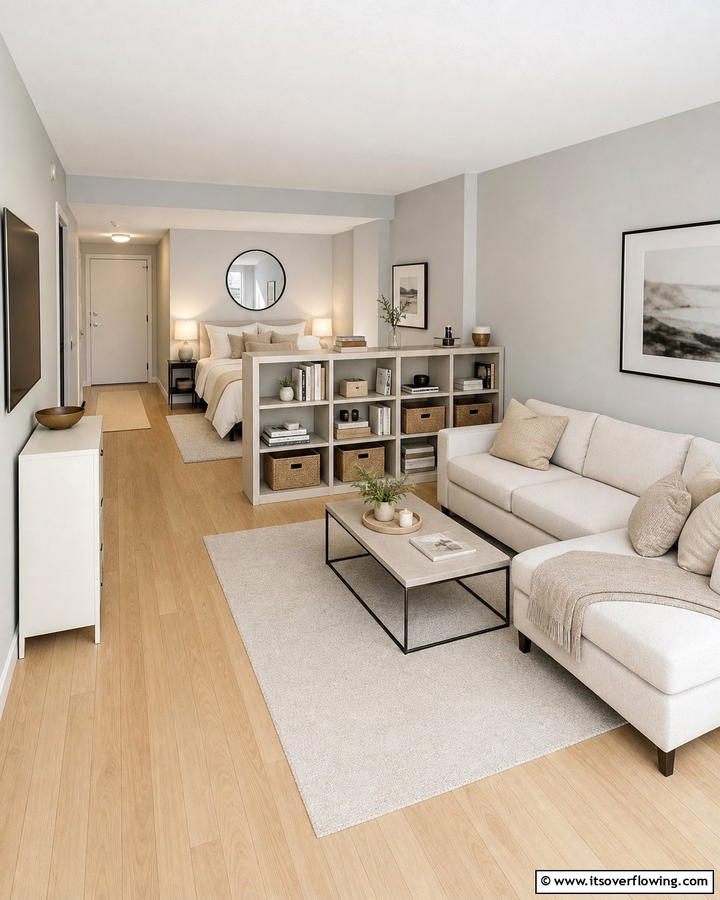 Open Space Utilization - 21 Apartment Decorating Ideas for Stylish Small Spaces