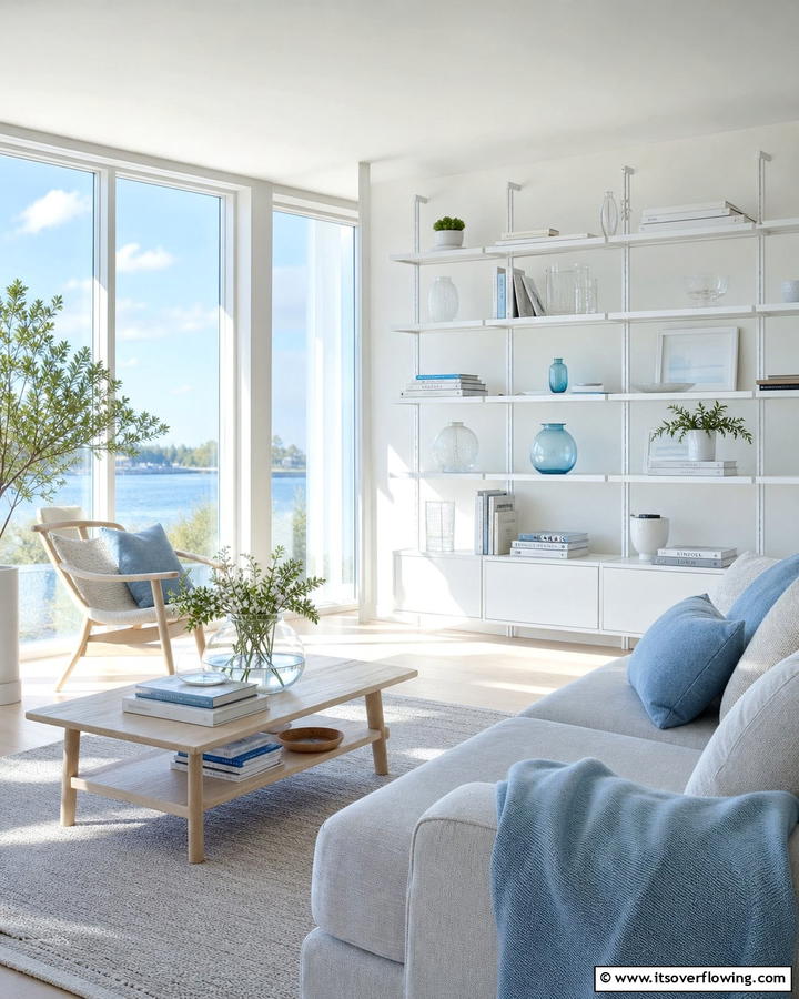 Open and Airy Layout - 30 Creative Bookshelf Decor Ideas for Organized Living Spaces